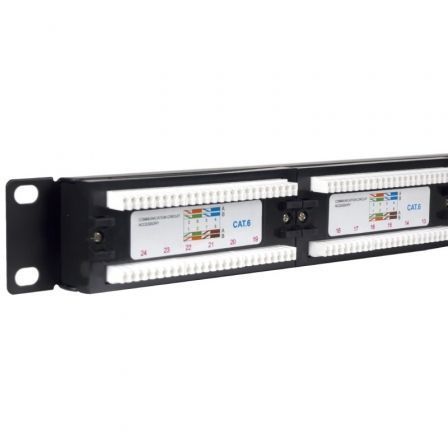 Phasak Panel de Parcheo 19", 1U, Cat.6 UTP, Dual RJ45